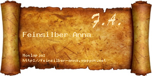 Feinsilber Anna névjegykártya
